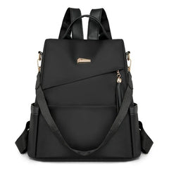 Fashion Women’s Nylon Anti-theft Backpack Tassel Decorative Casual Travel Female Shoulder Bag Large Capacity Student School Pack