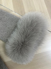 Tossy Fox Fur Wool Short Coat – Elegant Double-Sided Women Jacket