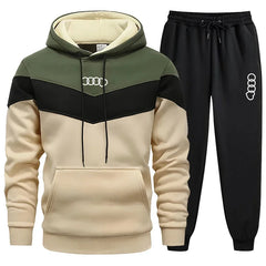 Men’s Tricolor Hoodie Tracksuit Set