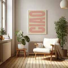 Modern Giao Letters Poster Wall Art Canvas Painting Italian Quote Minimalist Typography Print for Home Living Room Bedroom Decor