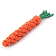 1Pcs Carrot Dog Bite Rope Pet Dog Toys Safe Durable Braided Bite Dog Chew Toys Resistant Puppy Molar Cleaning Teeth Cotton Rope Pet Shop