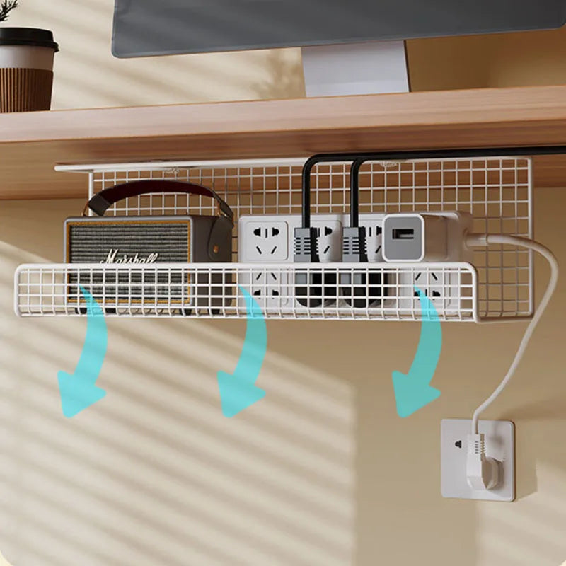 Under desk cable tray installation detail