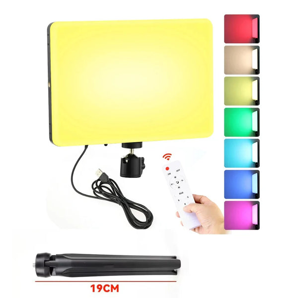 10inch RGB LED Photo Studio Light Remote Control For Game Live Video Lighting Camera PortaVideo Recording Photography Panel Lamp