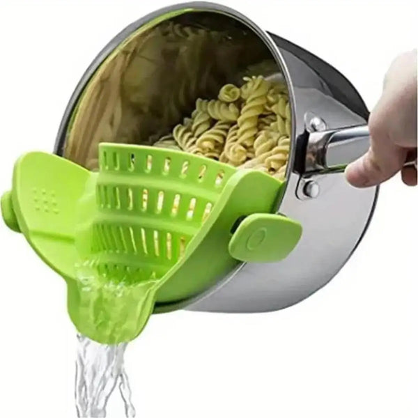 1pc, Strainer, Pot Strainer, Adjustable Clip On Strainer For Pots Pans And Bowls, Kitchen Pot Strainer Cooking Essentials, Kitchen Tools