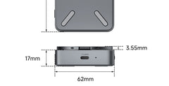 Hagibis Magnetic Stand USB C Hub With 2230 SSD Enclosure Type-C Hub SD/TF 4.0 4K@60Hz HDMI Gigabit Ethernet for iPhone 17 Pro 16