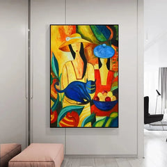 Scandinavian Abstract Picasso Canvas Wall Art – Modern Home Decor