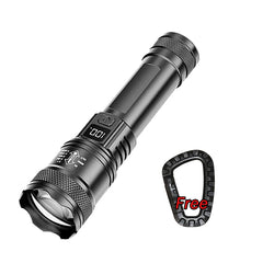 Ultra Bright LED Flashlight 2000LM Type-C Rechargeable Long Range Zoom Tactical Torch Outdoor Emergency Camping Fishing Lantern