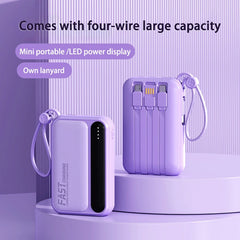 Oneplus 4 In1 Power Bank 50000mAh Large Capacity Built in Cables Intelligent Digital Display Light Portable Battery For Iphone