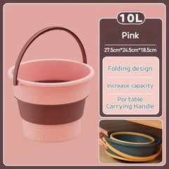 5/10/17L Portable Folding Bucket Multifunctional Thickened Silicone Bucket for Car Washing and Fishing Camping Folding Bucket
