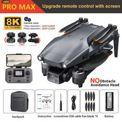 2026 4K Professional HD Dual Camera New L600 PRO MAX GPS Drone 5KM 3-Axis Gimbal 360 Obstacle Avoidance Brushless Quadcopter Toy