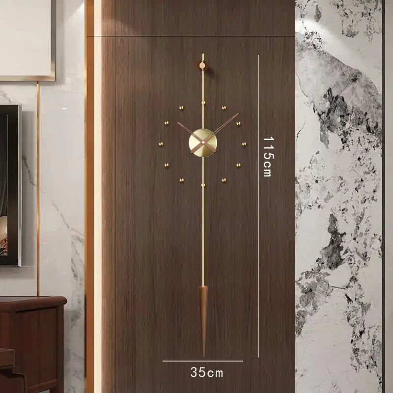 Luxury Silent Wall Clock Modern Living Room Wall Watch Simple Bedroom Silence Pendulum Clock Home Art Decoration Accessories