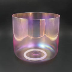 KVKA Chakra Frosted Quartz Crystal Singing Bowl For Meditation Yoga Healing
