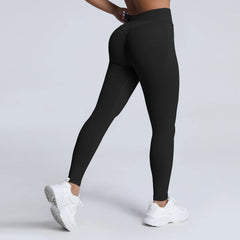VEQKING Scrunch Butt Women Yoga Pants Seamless Sports Leggings Low Waist Gym Fitness Tights Quick Drying Fall Warm Workout Pants