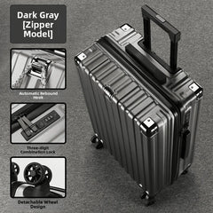 2024 New High-End Aluminum Frame Luggage Bag Thickened Travel Suitcase for Men And Women Students Large Capacity Password Box