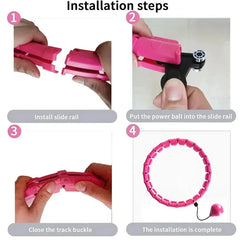 24 Section Sports Circle Portable Adjustable and Detachable Shaping Circle Waist Easy Weight Loss and Fitness Equipment
