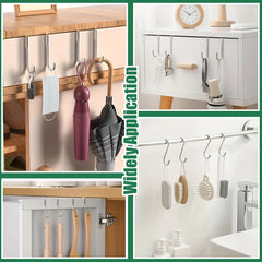 Stainless steel bedside cabinet door hook dormitory double hook bathroom kitchen hanger