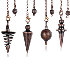 Copper Metal Pendulum for Dowsing Divination Energy Work Meditation Scrying Witchcraft Pendulums Tool Spiritual Pendulos X092