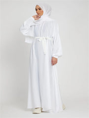 Hot Selle Simple Style Moroccan Dresses Kaftan Turkey Solid Color Gulf Abayas Islamic Women Long Dress Muslim Saudi Robe Ramadan