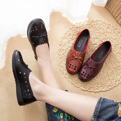 Women’s Leather Flats Classic Casual Loafers