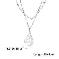 Cazador Classic Arabic God Allah Pendant Necklaces Gold Color Stainless Steel Women Men Islamic Muslim Chain Necklace Jewelry