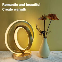 LED Desk Light Three Color Dimmable Plug-In Desktop Decoration Bedside Table Lamp Bar Restaurant Atmosphere Aluminum Desk Lamps