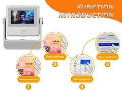 XBJ Smart Touch Screen Portable Projector Support 4K Wifi 6 Bluetooth Auto Focus Compatible with phone/ TVStick/pc/IndoorOutdoor