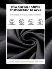 Women’s High-Waist Flared Wide-Leg Pants – Slim Fit Black