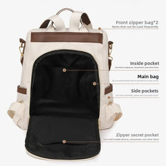Fashion Women’s Nylon Anti-theft Backpack Tassel Decorative Casual Travel Female Shoulder Bag Large Capacity Student School Pack