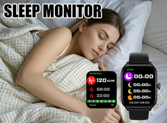 LAXASFIT New Smart Watch Bluetooth Talk Tracking Heart Rate Sleep Monitor Bluetooth Smart Watch Gifts for Men and Women