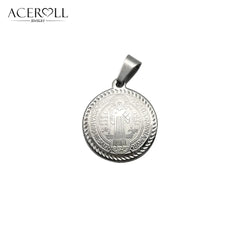 ACEROLL Stainless Steel Catholic Pendant Charms of Saint Benedict  for Christian