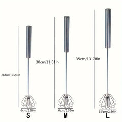 Stainless Steel Egg Beater Durable Semi-Automatic Mixer for Effortless Egg Cream Mixing Stirring and Beating for Kitchen Baking Cooking Essentials, Kitchen Tools