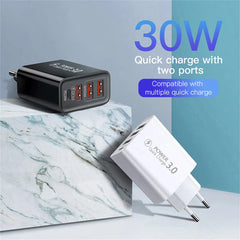 USB Type C Charger 60W PD Fast Charging Phone Charger QC3.0 Wall Power Adapter Travel Charger for iPhone Xiaomi Samsung Huawei