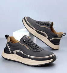 Men’s Luxury Leather Sneakers 2025 Anti-Slip Sports Shoes