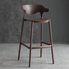 Bar Chair Household Plastic Island Backrest High Foot Dining Chair Stackable High Stool Cafe Negotiation High Stools Kitchen & Dining Furniture Bar Stools & Counter Stools