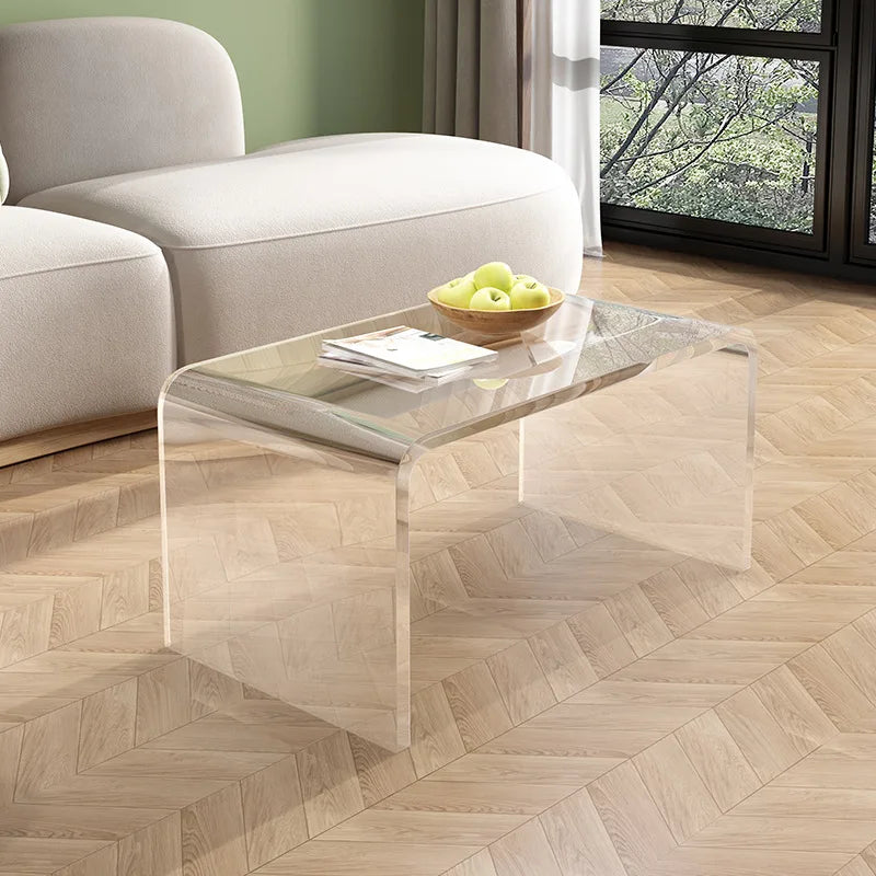 C-type Acrylic Sofa Tables Clear Side Coffee Table Living Room Bay Window Computer Table Bedroom Corner Stand Balcony Storage Living Room Furniture