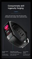 ECG+PPG Smart Wristband Fitness Tracker for Women Men Calorie Blood Pressure Waterproof Sport Smartband Health Smartwatch