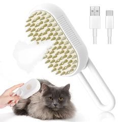 3-in-1 Steam Pet Brush – Spray Massage Grooming Comb Pet Shop