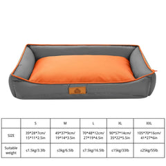 Winter Dog Beds,Waterproof Large Dog Bed with Sides, Non-Slip Bottom and Egg-Crate Foam Big Pet Couch Bed Washable Pet Shop