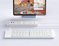 MINGCVIL Mini Foldable Wireless Keyboard Slim Portable Bluetooth Keyboard Rechargeable Folding Keyboard for IOS Windows Android