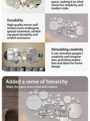 Acrylic Mirror Wall Sticker Round Decorative Mirror