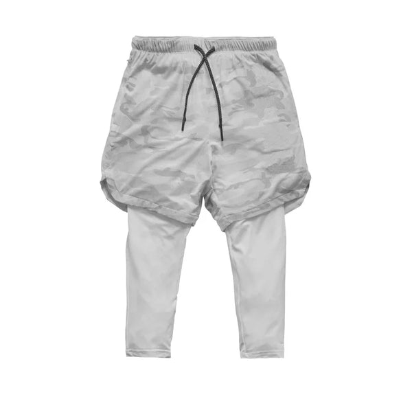 2 in 1 Compression Pants Mens basketball shorts Leggings sport Running Shorts High Elastic Dry Fit Training Tights Jogging Pants