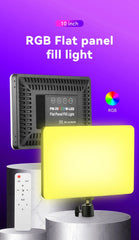 10inch RGB LED Photo Studio Light Remote Control For Game Live Video Lighting Camera PortaVideo Recording Photography Panel Lamp