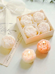 4pcs/Set Hand Made Rose Fragrance, Scented Candles, Hand Made Bouquet Candles,Home Decoration, Suitable For Valentine's Day Gift