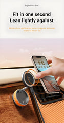 K10 Vacuum Suction Cup Car Magnetic Wireless Charger Foldable 360° Universal Rotating Stand for iPhone Samsung Gym Bath Mirror