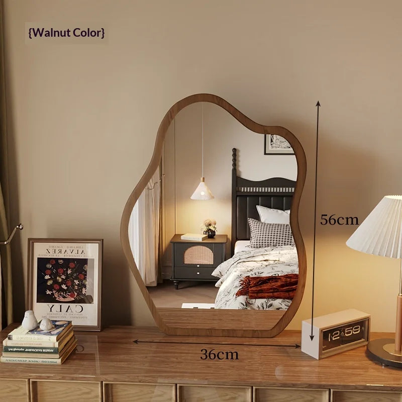 Vintage Full Length Floor Mirror Standing Full Body Large Decorative Gold Frame Cloud Accent Bedroom Living Room Furniture