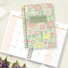 2026 A5 Monthly Planner, Floral Cover,Academic Agenda with Notes&To Do List,Perfect for Productivity,Time Management,Great Gift