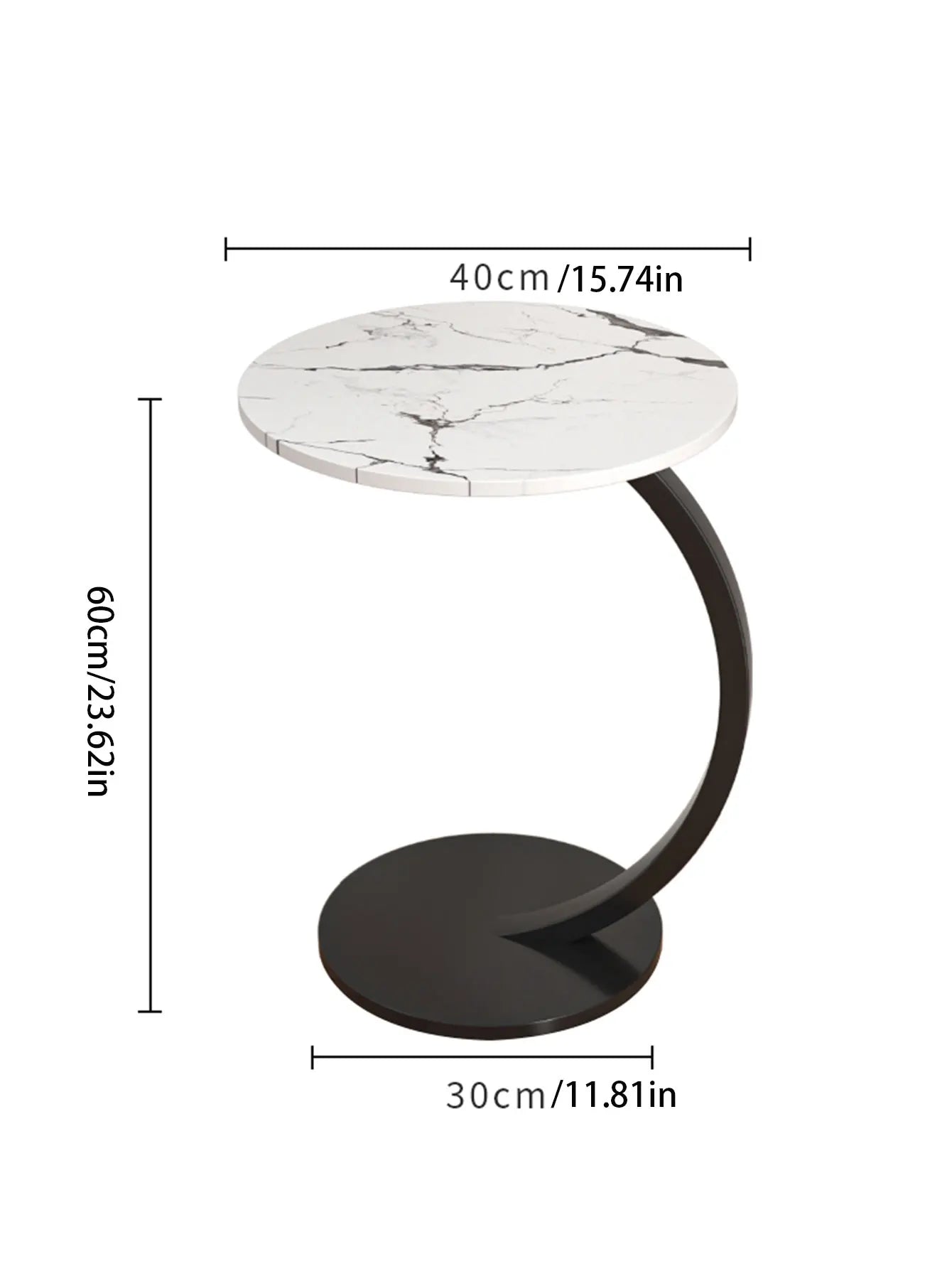 Coffee Table Light Luxury Side Table Round Flower Bedside Table Bedside Home Study Desk Auxiliary Desk Living Room Furniture Bedroom Furniture