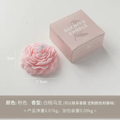 3D Peony Aromatic Candle Creative Flower Shape Aromatherapy Wedding Decor Gifts Box Valentine's Day Scented Souvenir Ornament