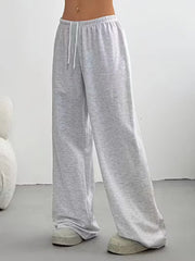 Women Jogger Cotton Pants Casual Drawstring Loose Unisex Wide Leg Straight Pants Sweatpants Autumn Winter Baggy Gym Track Pants