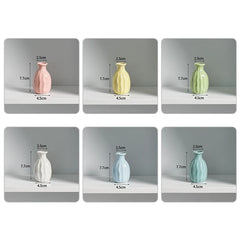 Ins Ceramics Flower Vase Nordic Hydroponics Vases Creative Room Decor Mini Flower Bottle Pots Desktop Ornament Craft